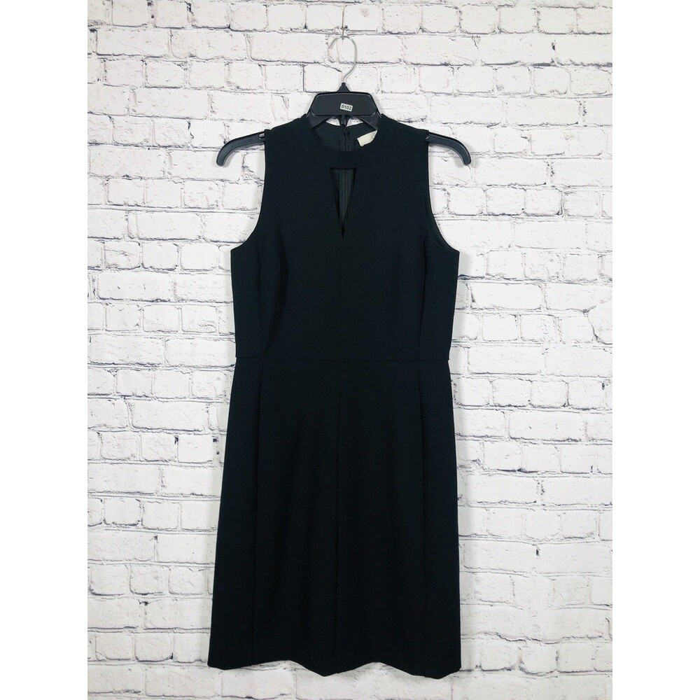 LOFT Women Keyhole Sleeveless Sheath Dress Little Black Dress Black Size 4